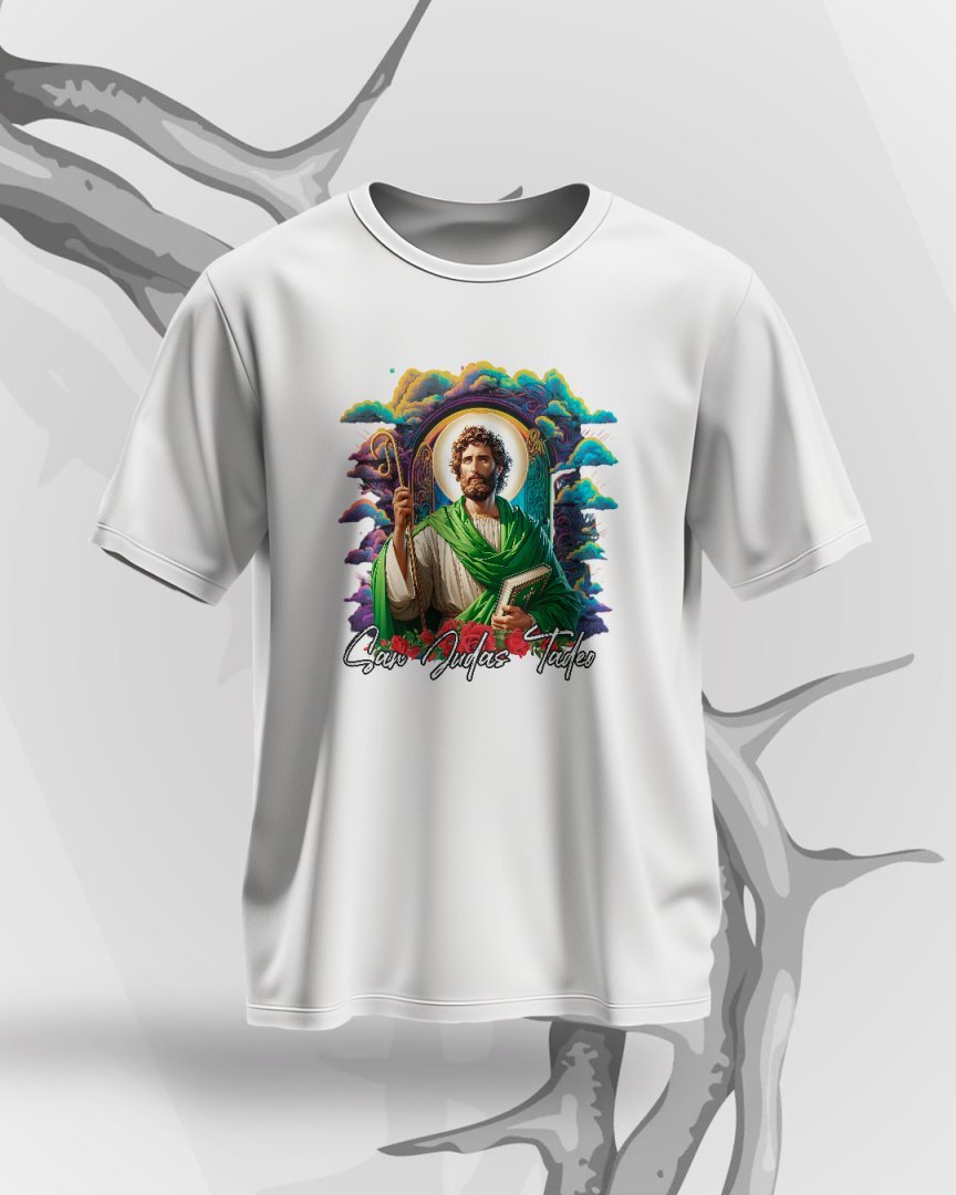 Pack 21 Diseños San Judas Tadeo PNG para Playeras. Plantillas Religiosas para DTF/Sublimación.