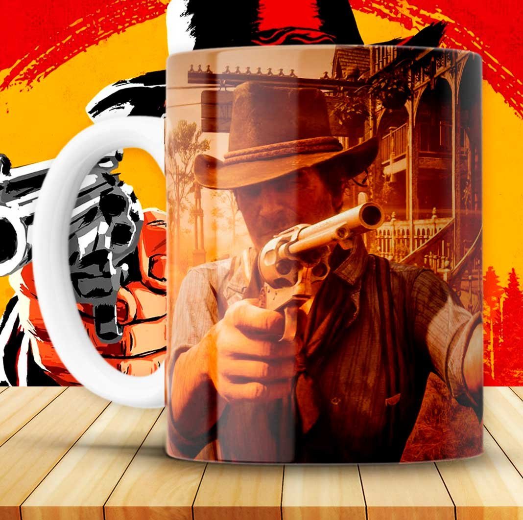 RED DEAD REDEMPTION TAZAS plantillas Sublimar