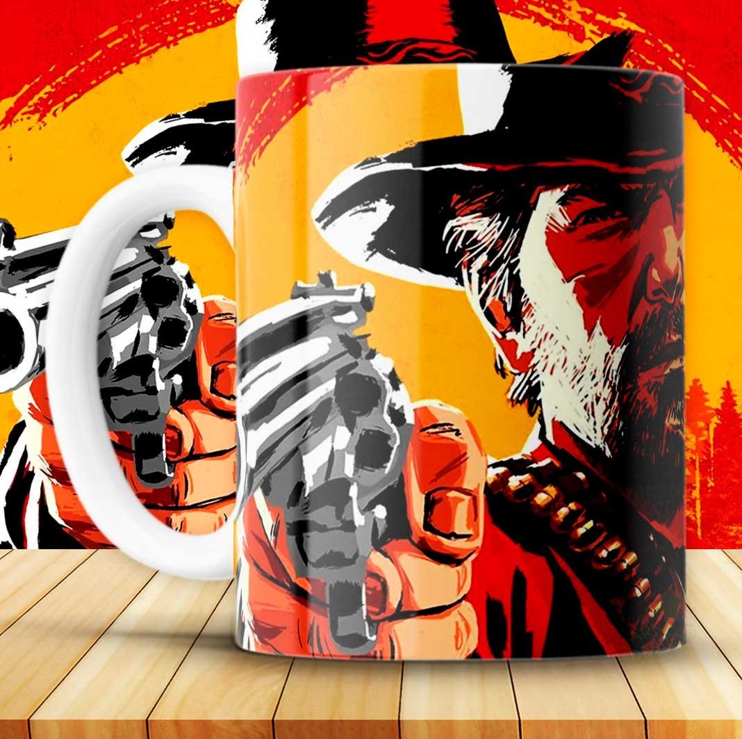 RED DEAD REDEMPTION TAZAS plantillas Sublimar